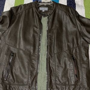 Men’s Olive Green Michael Kors Leather Jacket